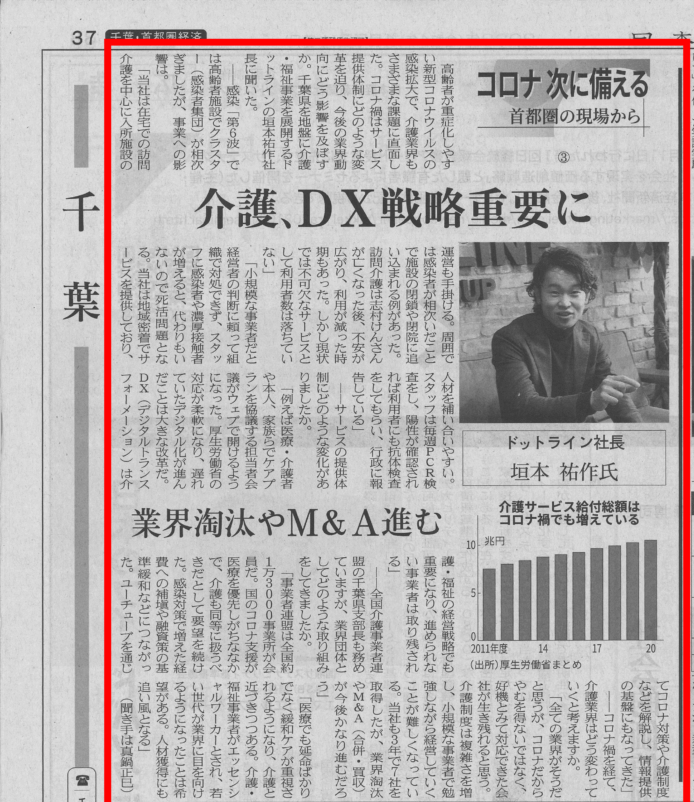 日本経済新聞(2022年4月7日 朝刊)に、インタビュー記事が掲載されました。